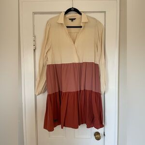 Simply Southern Cream and Burgundy Dress